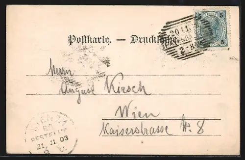 AK Payerbach, Ortsansicht mit Viadukt