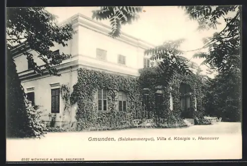 AK Gmunden /Salzkammergut, Villa d. Königin v. Hannover