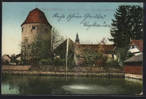 AK Hartberg, Stadtteich mit Schöblingerturm