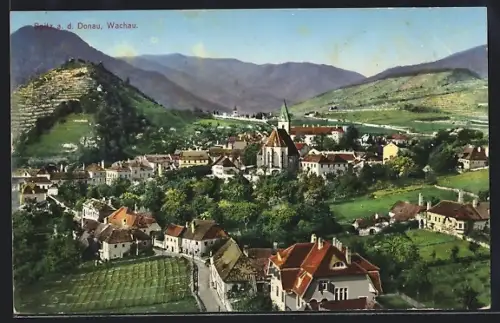 AK Spitz an der Donau, Ortsansicht mit Umgebung