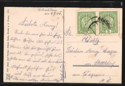 AK Spitz an der Donau, Ortsansicht mit Umgebung