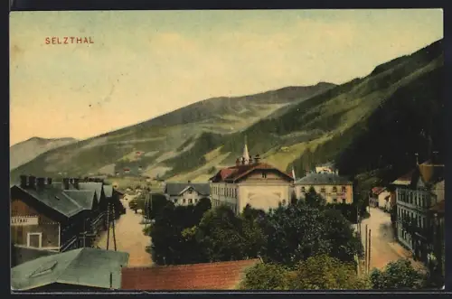 AK Selzthal, Ortsansicht mit Bergen