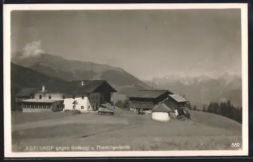 AK Götzens, Alpengasthof Adelshof gegen Rosskogel