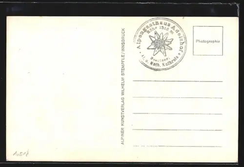 AK Götzens, Alpengasthof Adelshof gegen Rosskogel