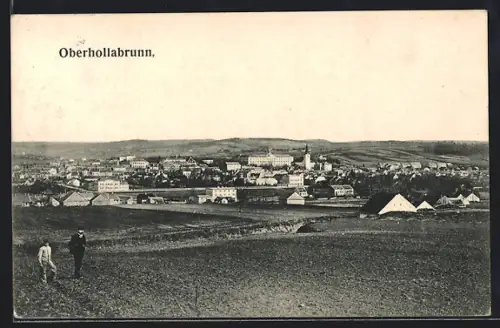 AK Oberhollabrunn, Teilansicht mit Kirche