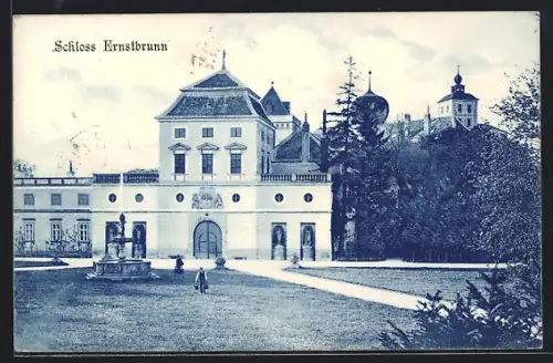 AK Ernstbrunn, Blick zum Schloss