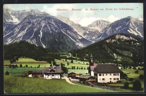 AK St. Rupert am Kulm, Ortsansicht aus der Vogelschau