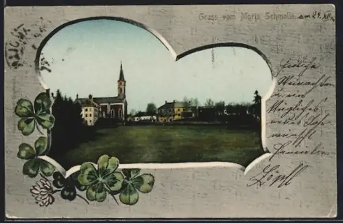 AK Maria Schmolln, Blick auf den Ort, Klee