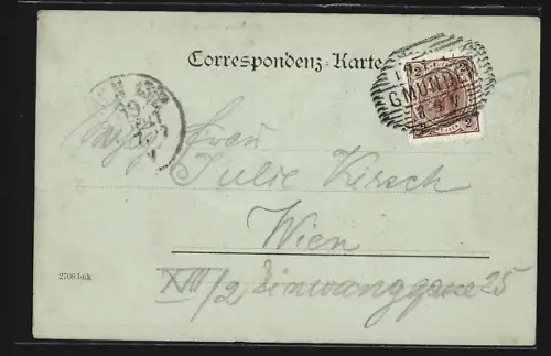 Mondschein-AK Traunsee, Panorama mit Bergen