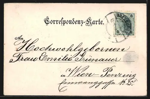 Künstler-AK Linz-Lustenau, Neue Herz-Jesu-Kirche