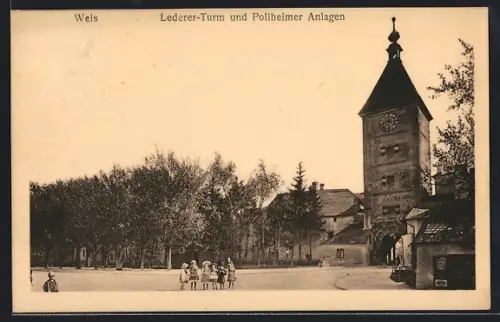 AK Wels, Lederer-Turm und Pollheimer Anlagen