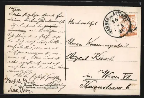 AK Seewalchen, Salzkammergut, Blick auf den Ort und Attersee