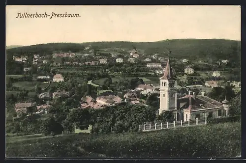AK Tullnerbach-Pressbaum, Teilansicht mit Kirche