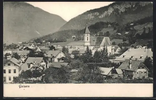 AK Goisern, Teilansicht mit Kirche