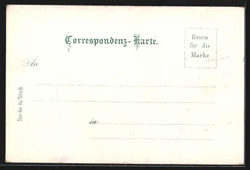 Lithographie Maria Schmolln, Ortspartie mit Kirche