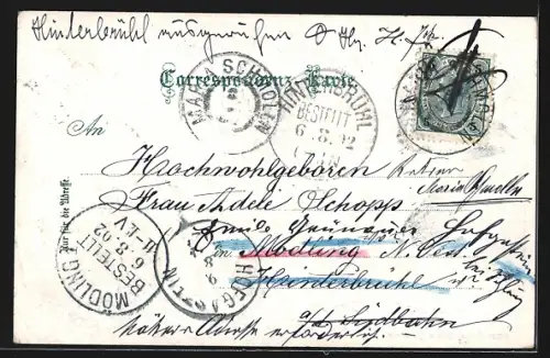 AK Maria Schmolln, Teilansicht mit Kirche aus der Vogelschau