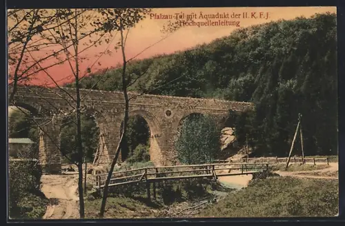 AK Pfalzau, Aquädukt der II. K. F. J., Hochquellenleitung