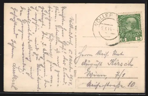 AK Wöllersdorf, Totalansicht aus der Vogelschau