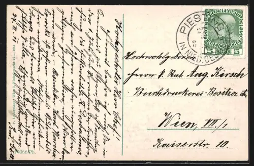 AK Piesting /N.-Oe., Teilansicht mit Kirche