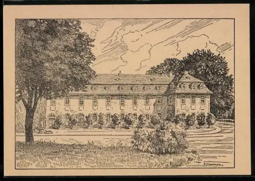 Künstler-AK Weimar / Thür., Haus der Frau von Stein