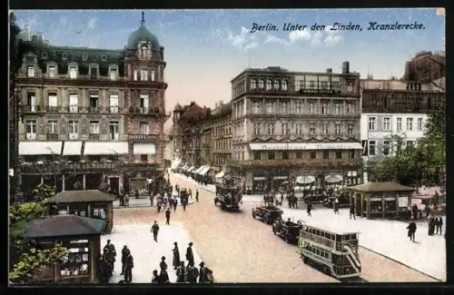 AK Berlin, Unter den Linden, Kranzlerecke, Strassenszene
