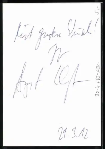 AK Schauspieler Burghart Klaussner im Porträt, Autograph