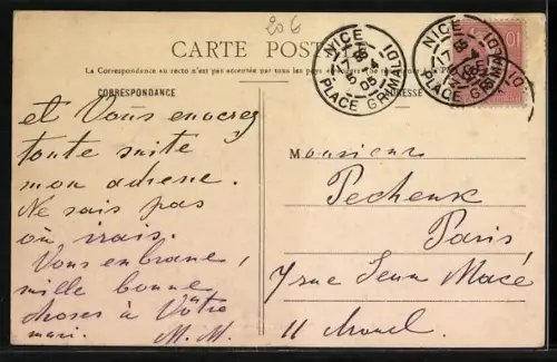 AK Nice, Ferme d`Autruches, Dressage d`une autruche