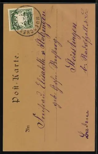 Präge-AK Fahrt in deiner Pferdekutsche, Dame mit Schirm