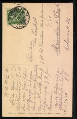 AK Zwei junge Katzen in einem Korb, Strickzeug