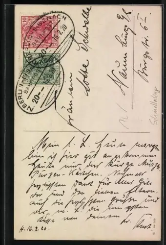 AK Drei Katzen mit einer umgekehrten blauen Tasse