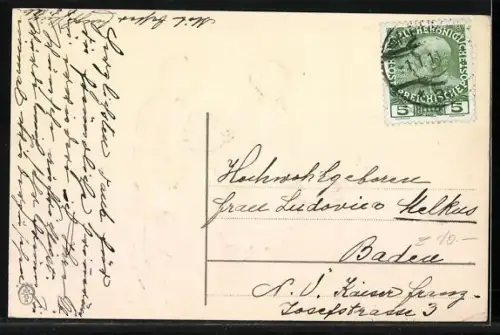 Präge-AK Zwei Kinder in Rococo Kleidung bringen Blumen zum Neujahr