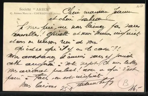 AK Aries N°2334, Cabriolet 4 Places