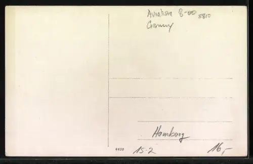 AK Hamburg, Zeppelin Hansa fliegt über der Stadt