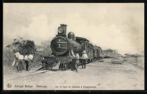 AK Katanga, Sur la ligne de Sakania à Elisabethville, Eisenbahn