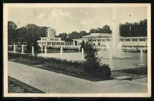 AK Liegnitz, Guagli, Deutsche Gartenbau- und Schlesische Gewerbe-Ausstellung 1927, Blick nach den Bergerhallen