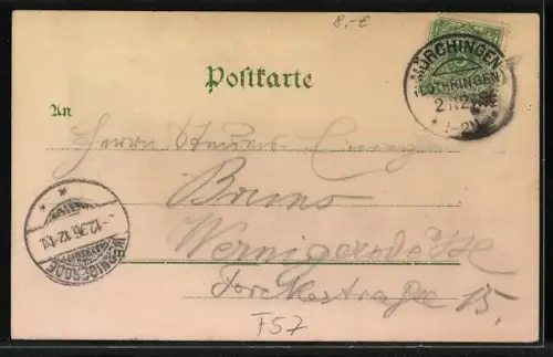 AK Mörchingen i. Lothr., Artilleriekaserne, Infanteriekaserne, Offiziersviertel und Marktplatz