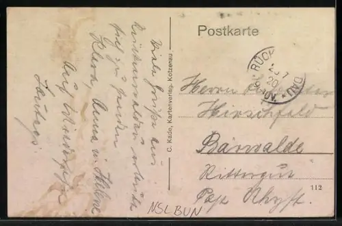 AK Rückenwaldau, Warenhandlung Talke, Firma Demel, Villa Renner, Hüttenwerk