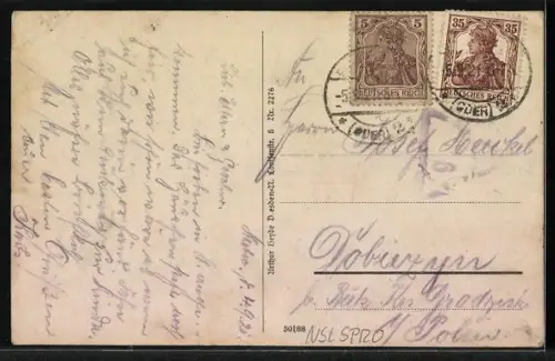 AK Hertwigswaldau /Sagan, Gasthaus Otto Kotzam, Partie im Ort