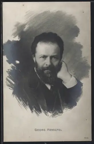 AK Schauspieler Georg Henschel mit Vollbart