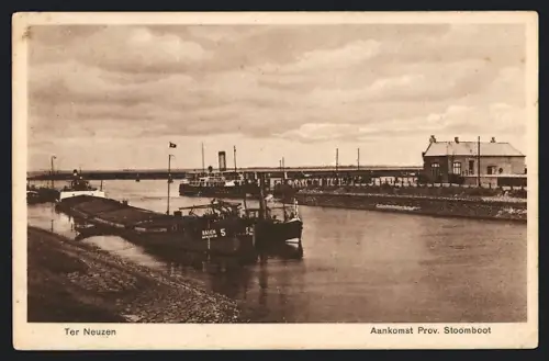 AK Ter Neuzen, Aankomst Prov. Stoomboot