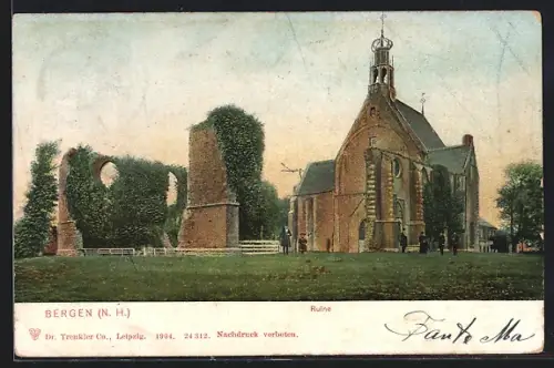 AK Bergen /N. H., Ruine