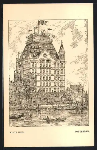 Künstler-AK Rotterdam, Witte Huis