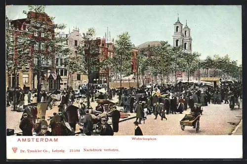 AK Amsterdam, Waterlooplein, Strassenleben
