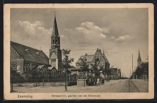 AK Zaamslag, Dorpslein, gezien van de Oostzijde