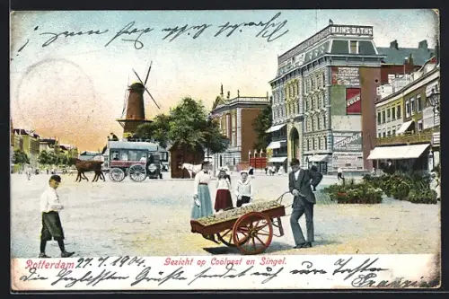 AK Rotterdam, Gezicht op Coolvest en Singel