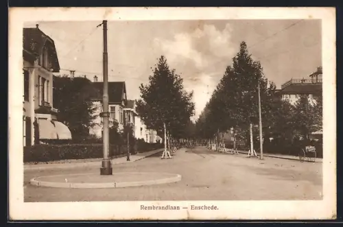 AK Enschede, Partie in der Strasse Rembrandlaan