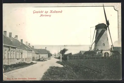 AK Kadzand, Mariaweg mit Windmühle
