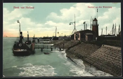 AK Hoek van Holland, Gezicht op den Waterweg