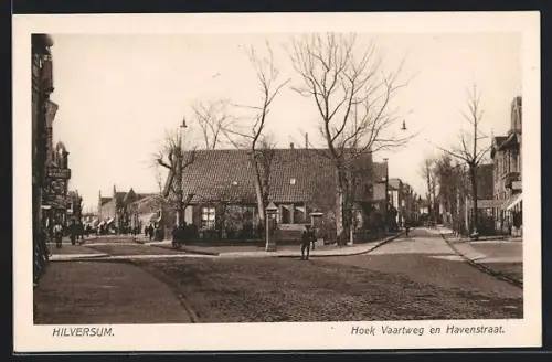 AK Hilversum, Hoek Vaartweg en Havenstraat