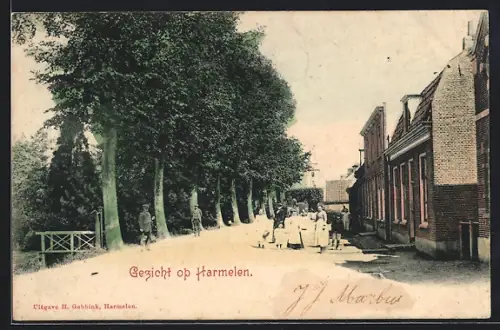 AK Harmelen, Strassenpartie mit Anwohnern
